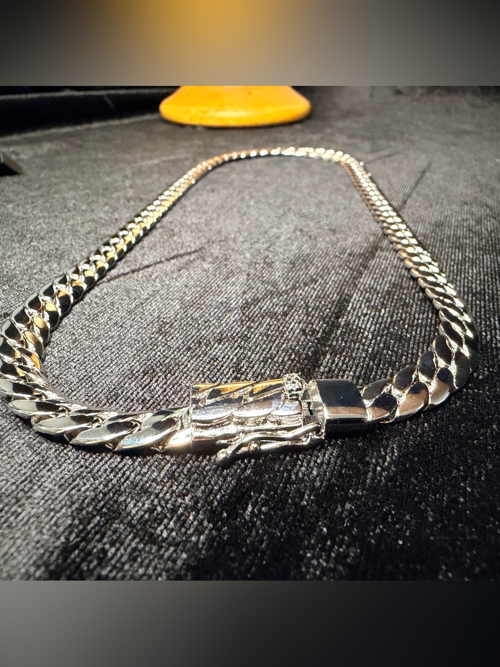 Miami Cuban 14K White Gold Filled 20in 8MM necklace w/Box Lock. BRAND NEW.